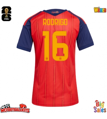 Spain Rodri Hernandez #16 Replica Home Stadium Shirt for Women World Cup 2026 Short Sleeve